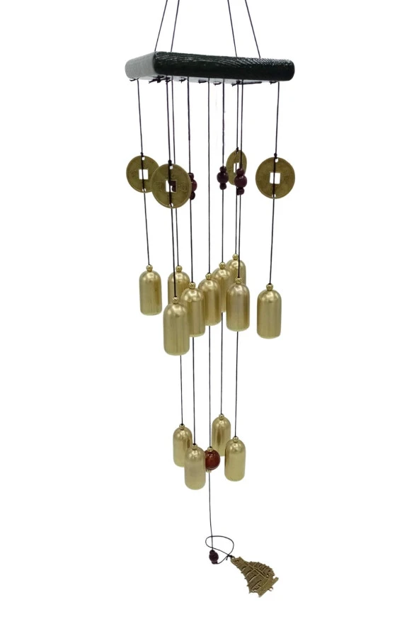 Feng Shui Metal Rüzgar Çanı Şans Parası İki Katlı S07 - Resim 9