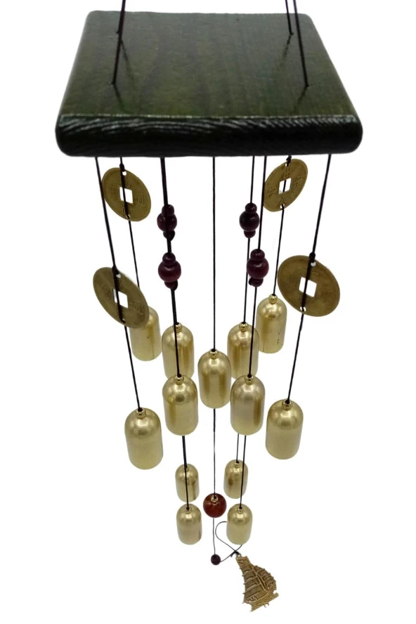 Feng Shui Metal Rüzgar Çanı Şans Parası İki Katlı S07 - Resim 10