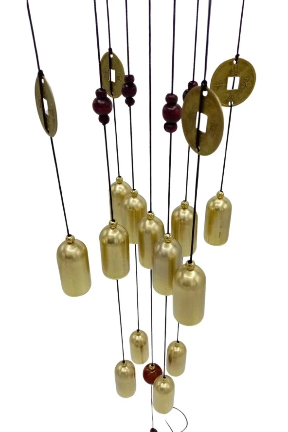 Feng Shui Metal Rüzgar Çanı Şans Parası İki Katlı S07 - Resim 12