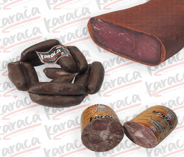 Karaca Yöresel İrişkin Sucuk 500 Gr Yağsız Pastırma 500 Gr Blok Dana Kavurma 500 Gr