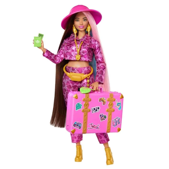 Orjinal Barbie Extra Seyahat Bebekleri Barbie Extra Fly Safari Temalı - Resim 4