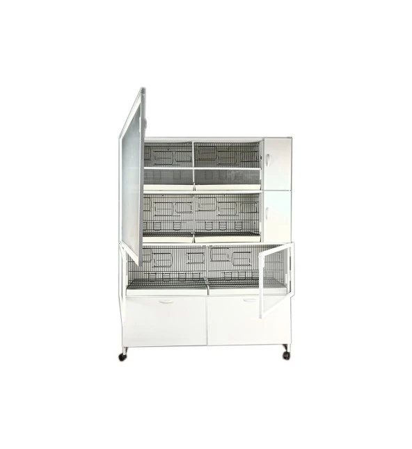 İstanbul Kafes - Model M53D - DOLAP - PVC KUŞ DOLABI – DOLAP KAFES – PVC KAFES – SALMA KAFES (KURULU - 2