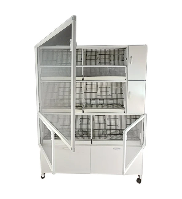 İstanbul Kafes - Model M53D - DOLAP - PVC KUŞ DOLABI – DOLAP KAFES – PVC KAFES – SALMA KAFES (KURULU - 3