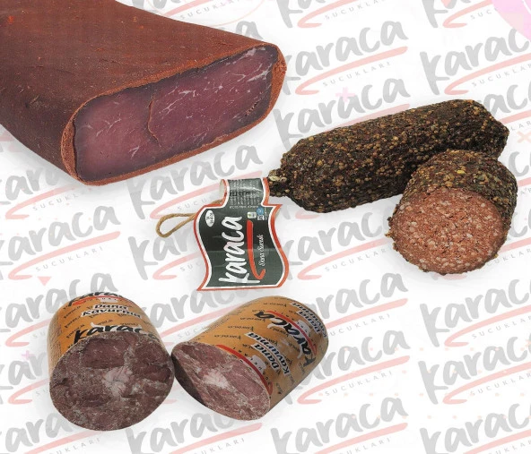 Karaca  Osmanlı Sucuk 750 Gr Yağsız Sırt Pastırma 750 Gr Blok Dana Kavurma 750 Gr