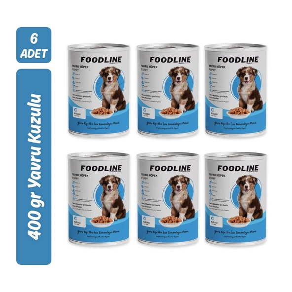Foodline Kuzu Etli Yavru Köpek Konservesi 400 Gr x 6 Adet ürün görseli 1