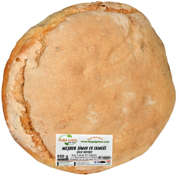 Doğal Gelsin Ekşi Mayalı Meşhur Simav Ev Ekmeği - 950 gr - 2