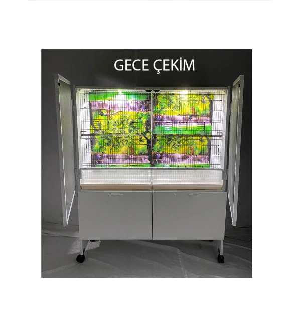 İSTANBUL KAFES MODEL SALMA5D PVC DOLAP PVC KUŞ DOLABI ( KURULU GÖNDERİM. ) - 2