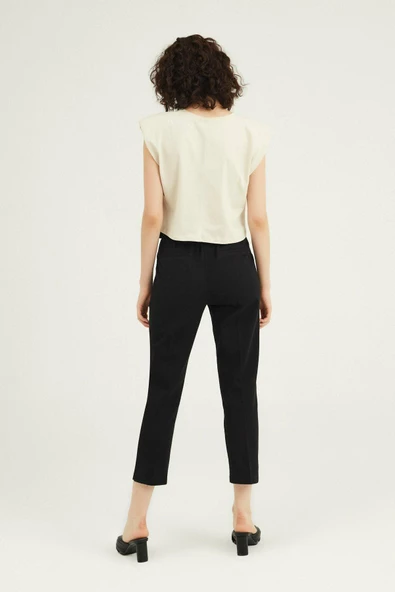 Quzu Beli Kemerli Kadın Pantolon 21K70755 - 5