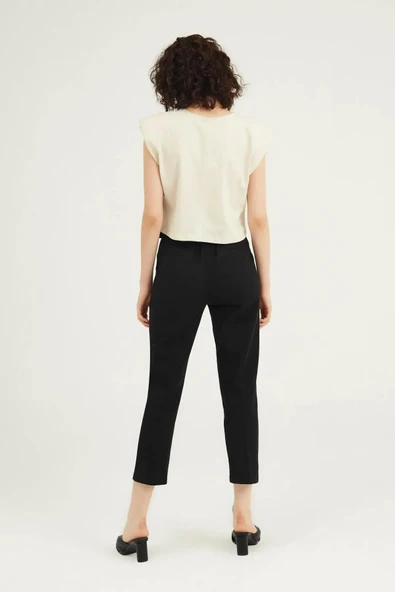 Quzu Beli Kemerli Kadın Pantolon - 10