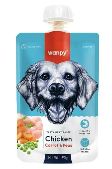 Wanpy Taze Tavuklu & Havuçlu Köpek Et Ezmesi 90 Gr