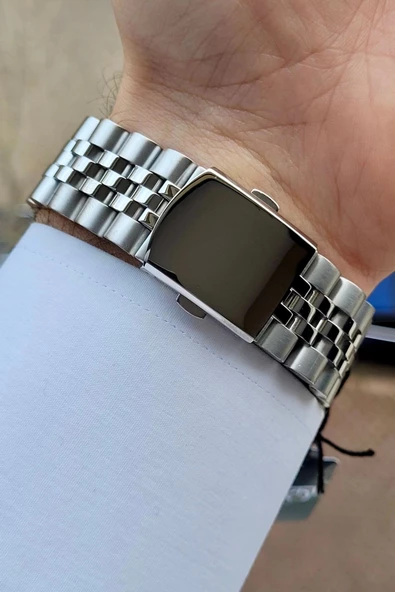 Ferrucci FCISTE250 Kadranı Lacivert Kordonu Gümüş Renk Takvimli Erkek Kol Saati - Resim 5