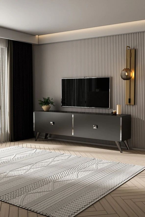 Givayo Mobilya Marco Tv Ünitesi Antrasit Gümüş - 2