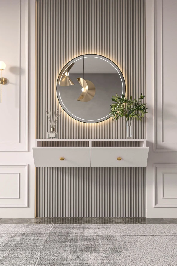 Givayo Mobilya Veta Dresuar Beyaz Gold - 3