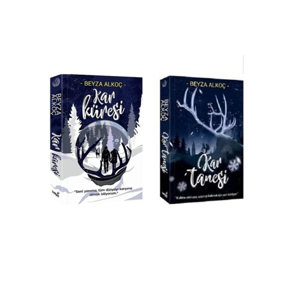 Kar Tanesi - Kar Küresi Beyza Alkoç Set 2 Roman Karton Kapak