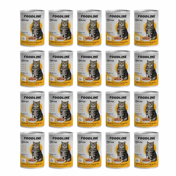 Foodline Tavuklu Yetişkin Kedi Konservesi 400 Gr x 20 Adet