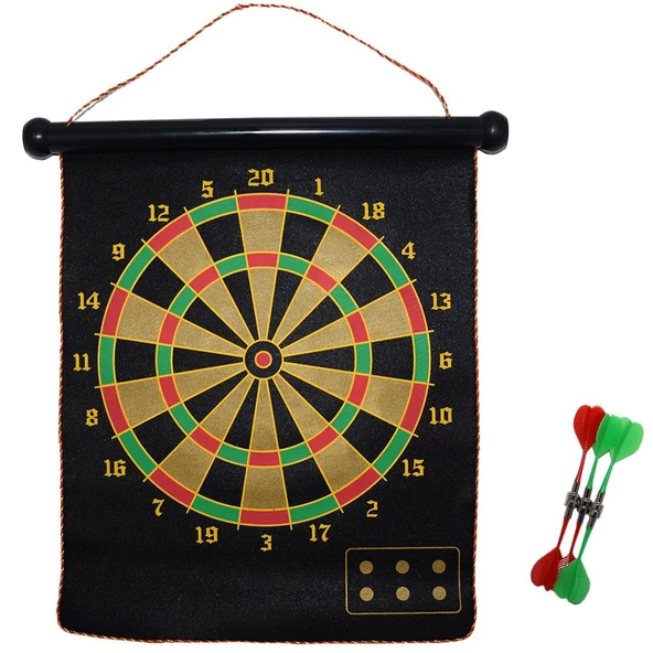 MIKNATISLI ÇİFT TARAFLI DART SETİ 6 OKLU 15inc