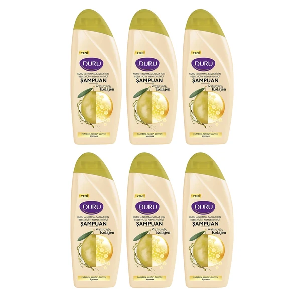 Duru Zeytinyağı&Kolajen Kuru ve Normal Saçlar için Şampuan 6x500 ML - 2