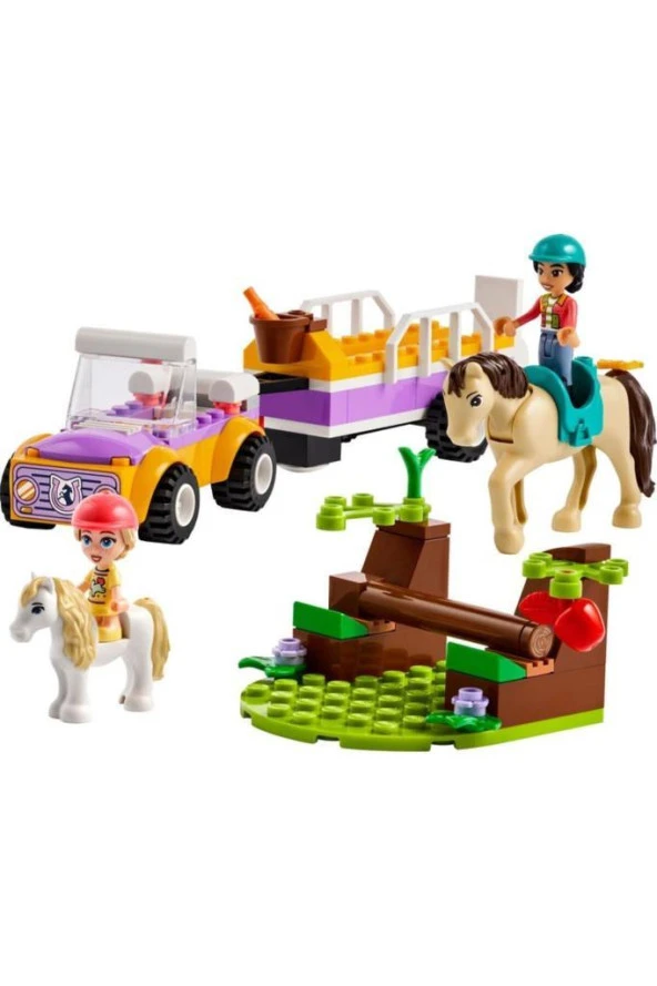 Lego Friends At Ve Midilli Römorku 42634,Liann Ve Zoya Minifigürü İçeren 105 Parça Yapım Seti - Resim 2