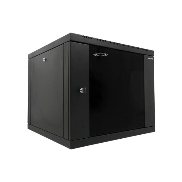 9U 540x550 mm Eko Serisi Yan Panelli Tek Gövdeli Duvar Tipi Kabinet Siyah 2 Yıl Üretici Garantili - Resim 4
