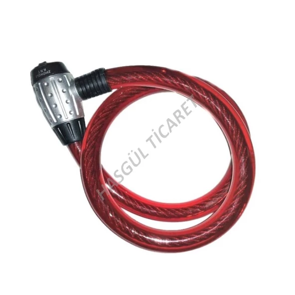 HSGL  BİSİKLET MOTORSİKLET ANAHTARLI HALAT KİLİT 25 X120 cm - 3