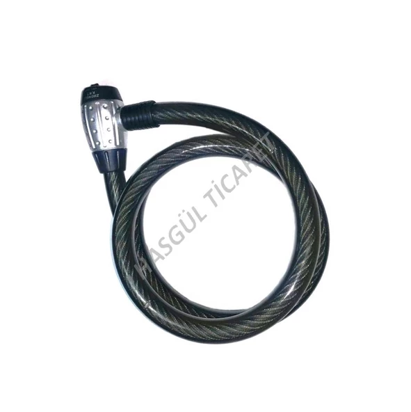 HSGL  BİSİKLET MOTORSİKLET ANAHTARLI HALAT KİLİT 25 X120 cm - 5