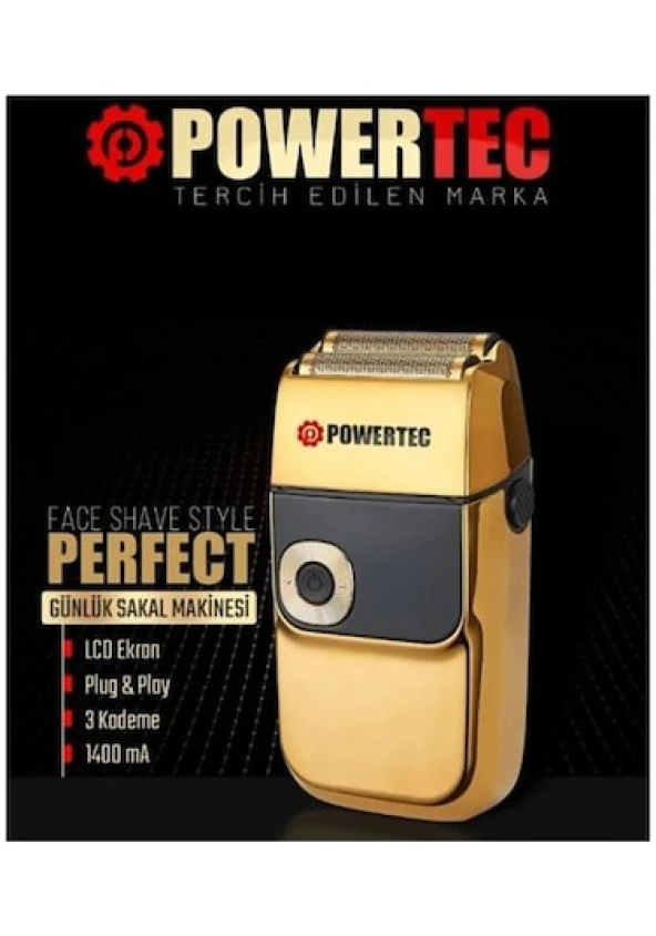 Powertec TR-550 Saç & Sakal Kesme Makinesi Rose Gold