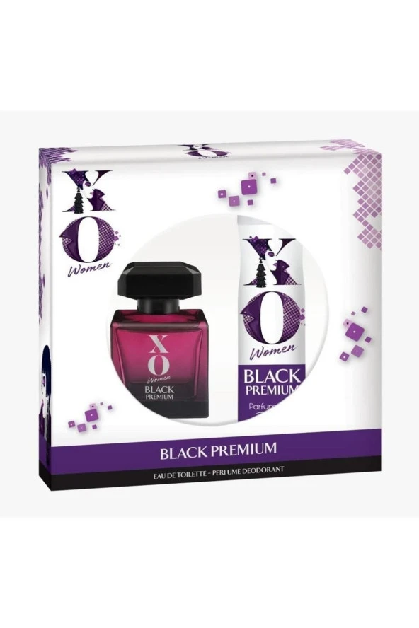 XO Black Premium Edt 100 Ml + 125 Ml Deodorant Kadın Parfüm Seti 8690605047948