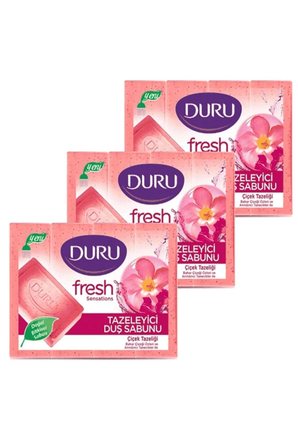 DURU Fresh Duş Sabunu Çiçek Tazeliği 4 Lü X 3 Adet