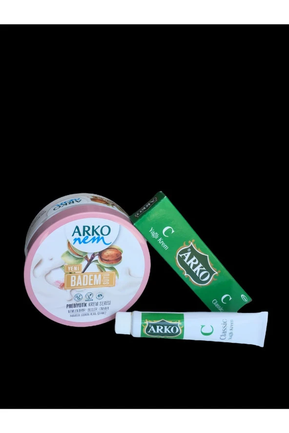 ARKO Nem Badem Sütlü Prebiyotik Krem 250Ml + Klasik Yağlı Krem 20Ml