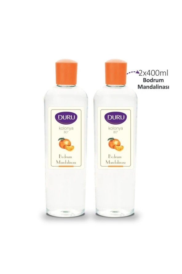 DURU Bodrum Mandalina Kolonya Pet Şişe 80 Derece 2X400Ml - 2
