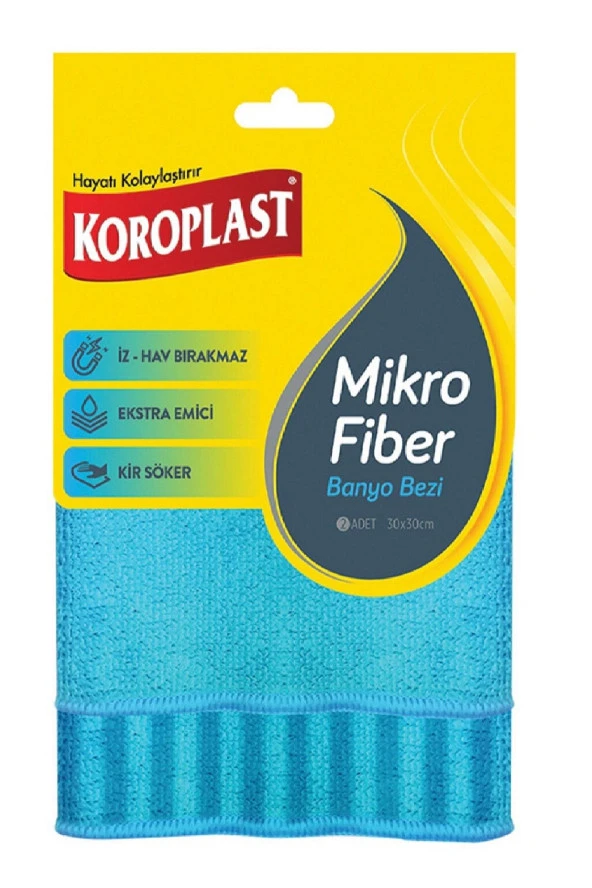 KOROPLAST Mikrofiber Banyo Bezi 2 Adet