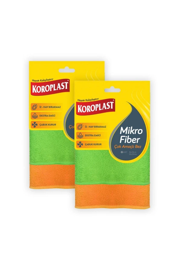 SARCİNA Koroplast Mikrofiber Çok Amaçlı Bez 2 Adet - 2'Li
