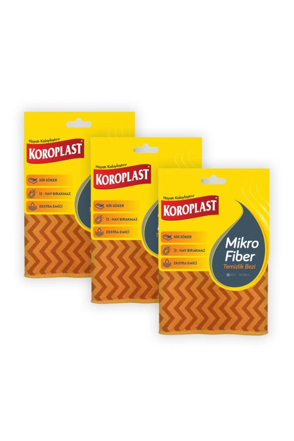 SARCİNA Koroplast Mikrofiber Temizlik Bezi - 3'Lü