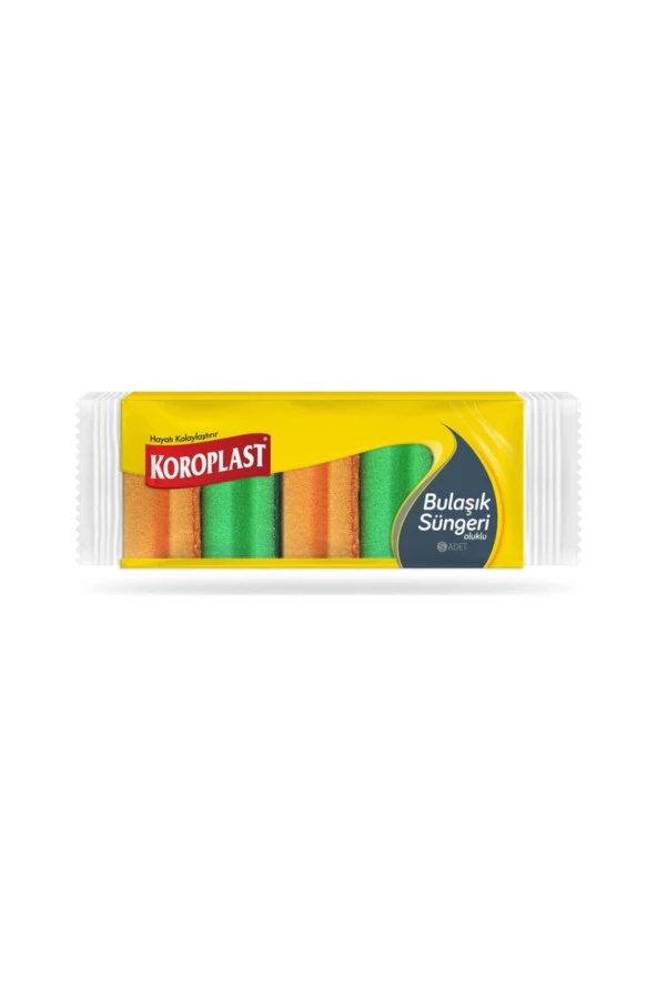 KOROPLAST Oluklu Bulaşık Süngeri 5'Li