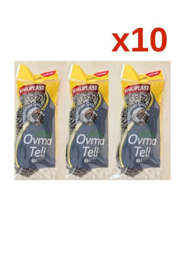 KOROPLAST Ovma Teli Paslanmaz Çelik 3 Adetli 10 Paket ürün görseli