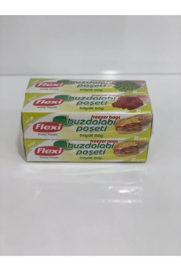 FLEXİ 4Al 3Öde Büyük Boy Buzdolabı Poşeti (15*4:60Adet)