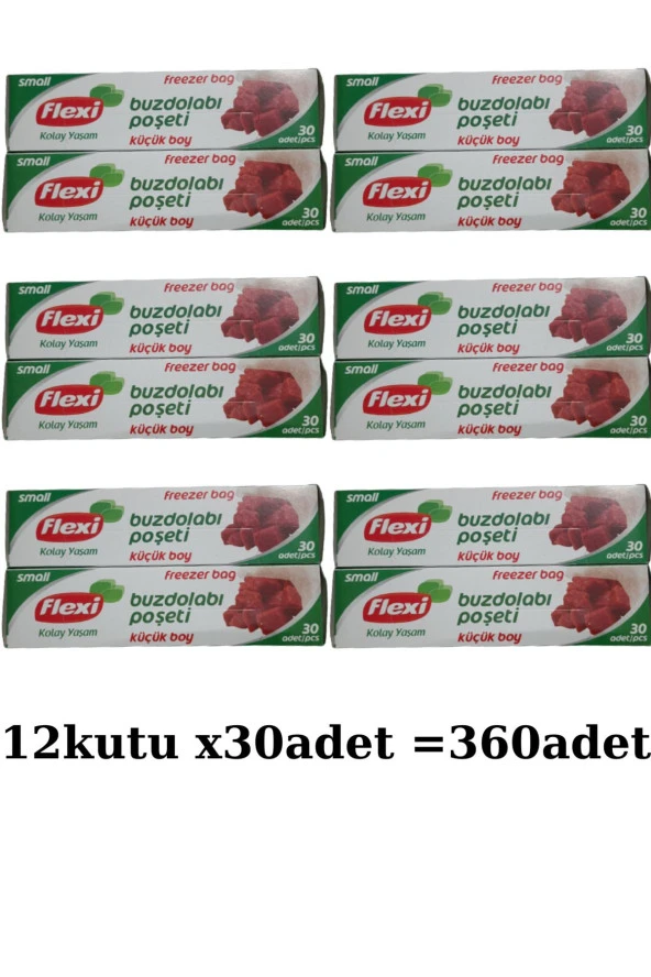 FLEXİ Buzdolabı Poşeti Küçük Boy 12 Kutu 30Adetli
