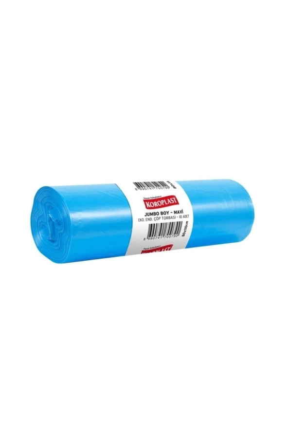 5 SENSE Koroplast Eko.Endüstriyel Jumbo Boy Çöp Poşeti Mavi 10 Adet 80X110Cm Kolide 20Pk