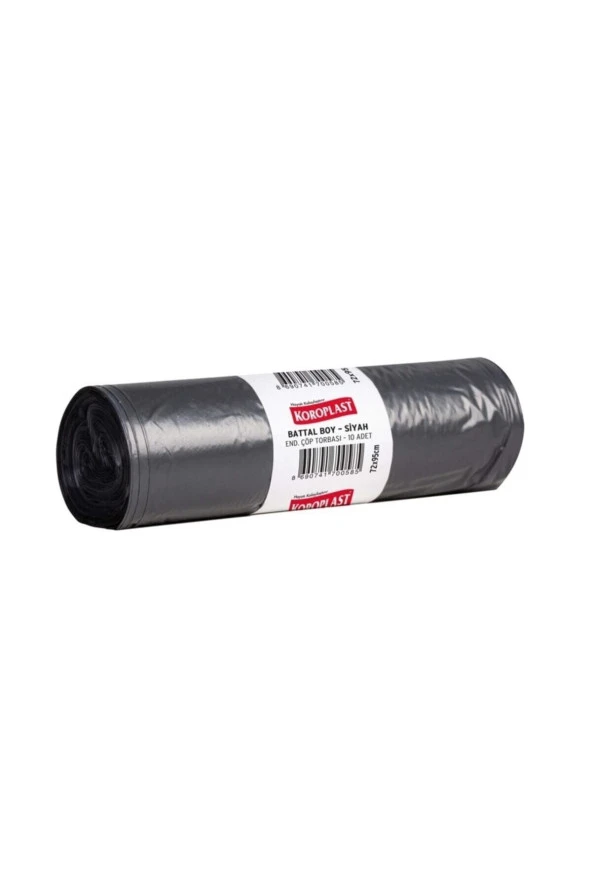 5 SENSE Koroplast Endüstriyel Battal Boy Çöp Poşeti Siyah 10 Adet 72X95Cm Kolide 20Pk
