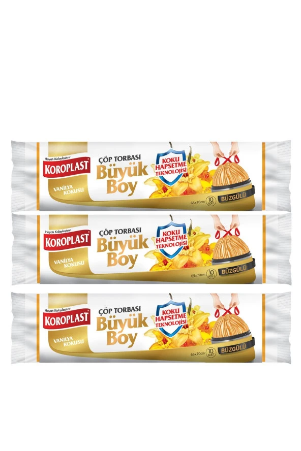 KOROPLAST Xs Paket Vanilya Kokulu Çöp Poşeti X3 + Streç Film+Fermuarlı Poşet+Alüminyum Folyo - 2