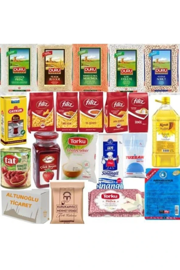 ÇAYKUR Ramazan Paketi Kumanya Yardım Gıda Erzak Kolisi Lüks Paket 20 Parça Ürün