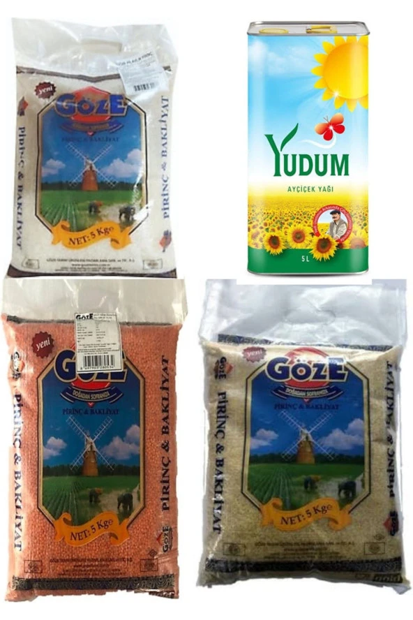 YUDUM Temel Gıda Kolisi Ayçiçek Yağı 5 Lt