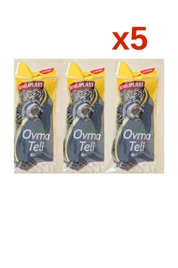 KOROPLAST Ovma Teli Paslanmaz Çelik 3 Adetli 5 Paket