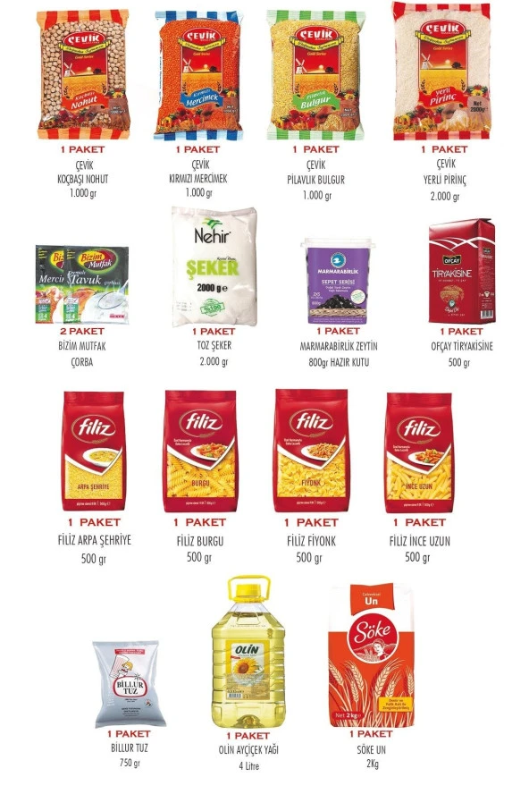 ÇEVİK Mega Ramazan Paketi İhtiyaç Kolisi
