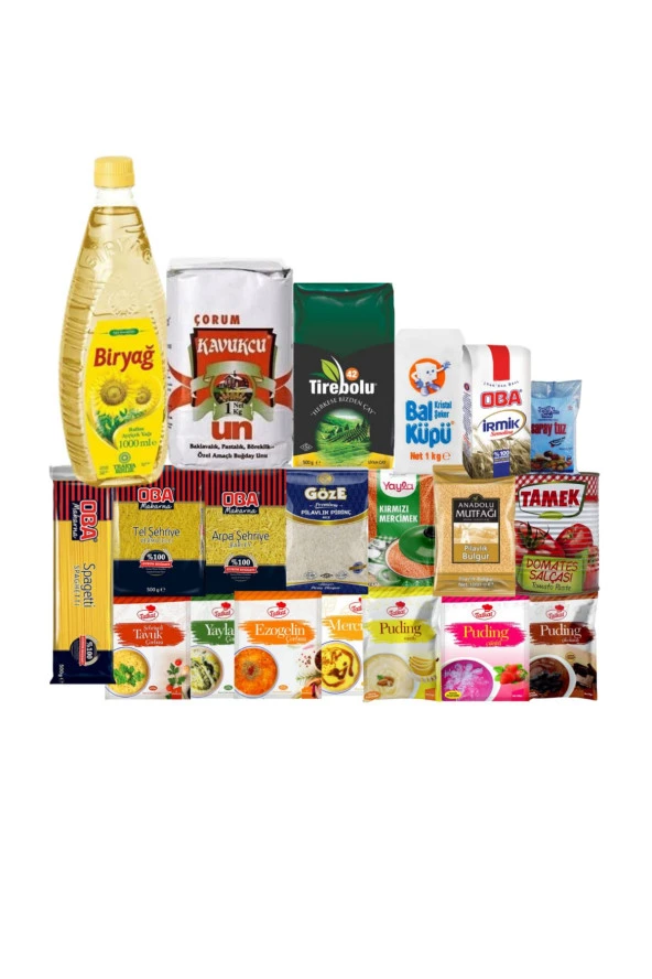 BALKÜPÜ Ramazan Erzak Paketi Kumanya Yardım Gıda Erzak Kolisi Ekonomik Paket 20 Parça Ürün