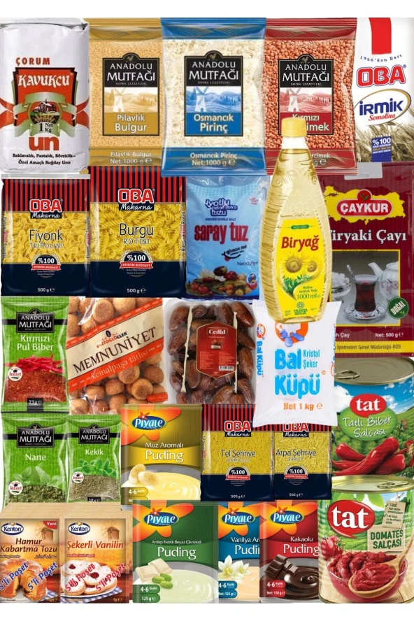 BİRYAĞ - Kumanya Yardım Erzak Gıda Kolisi Süper Paket 26 Parça Ürün