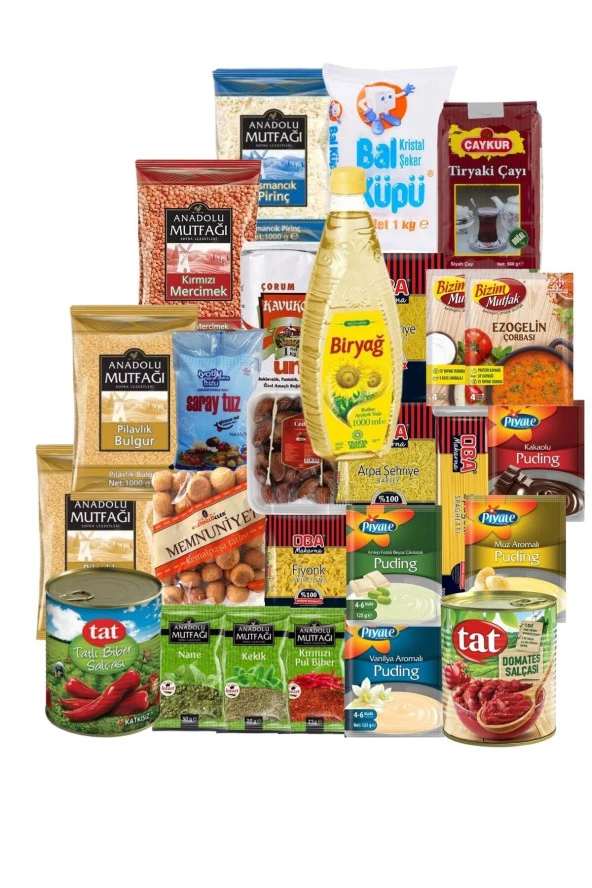 ALTUNOĞLU Ramazan Paketi Kumanya Erzak Gıda Yardım Kolisi 27 Parça Ürün