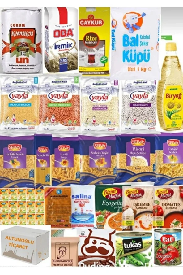 YAYLA Ramazan Paketi Kumanya Yardım Gıda Erzak Kolisi Lüks Paket 25 Parça Ürün