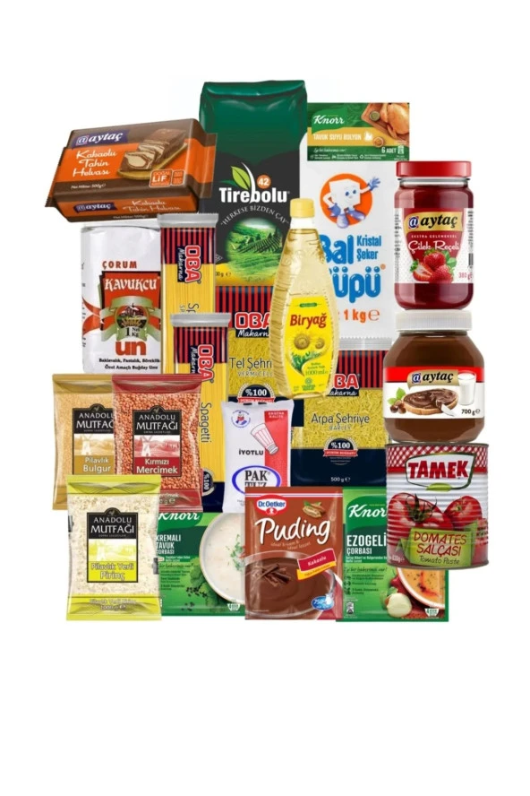 AYTAÇ Ramazan Paketi Kumanya Yardım Gıda Erzak Kolisi Lüks Paket 20 Parça Ürün