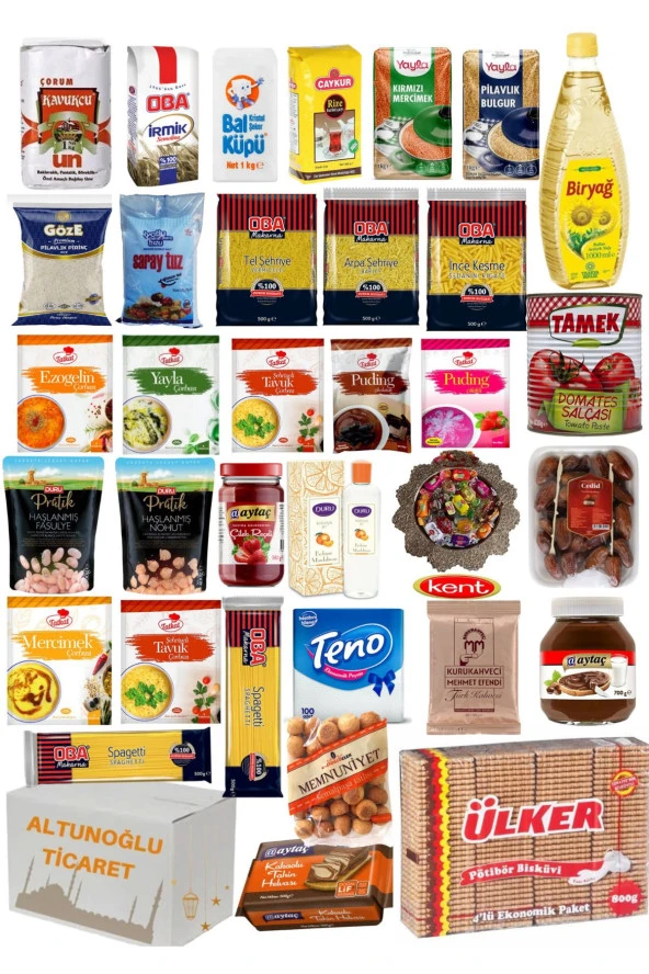 DURU Ramazan Paketi Kumanya Yardım Gıda Erzak Kolisi Lüks Paket 34 Ürün